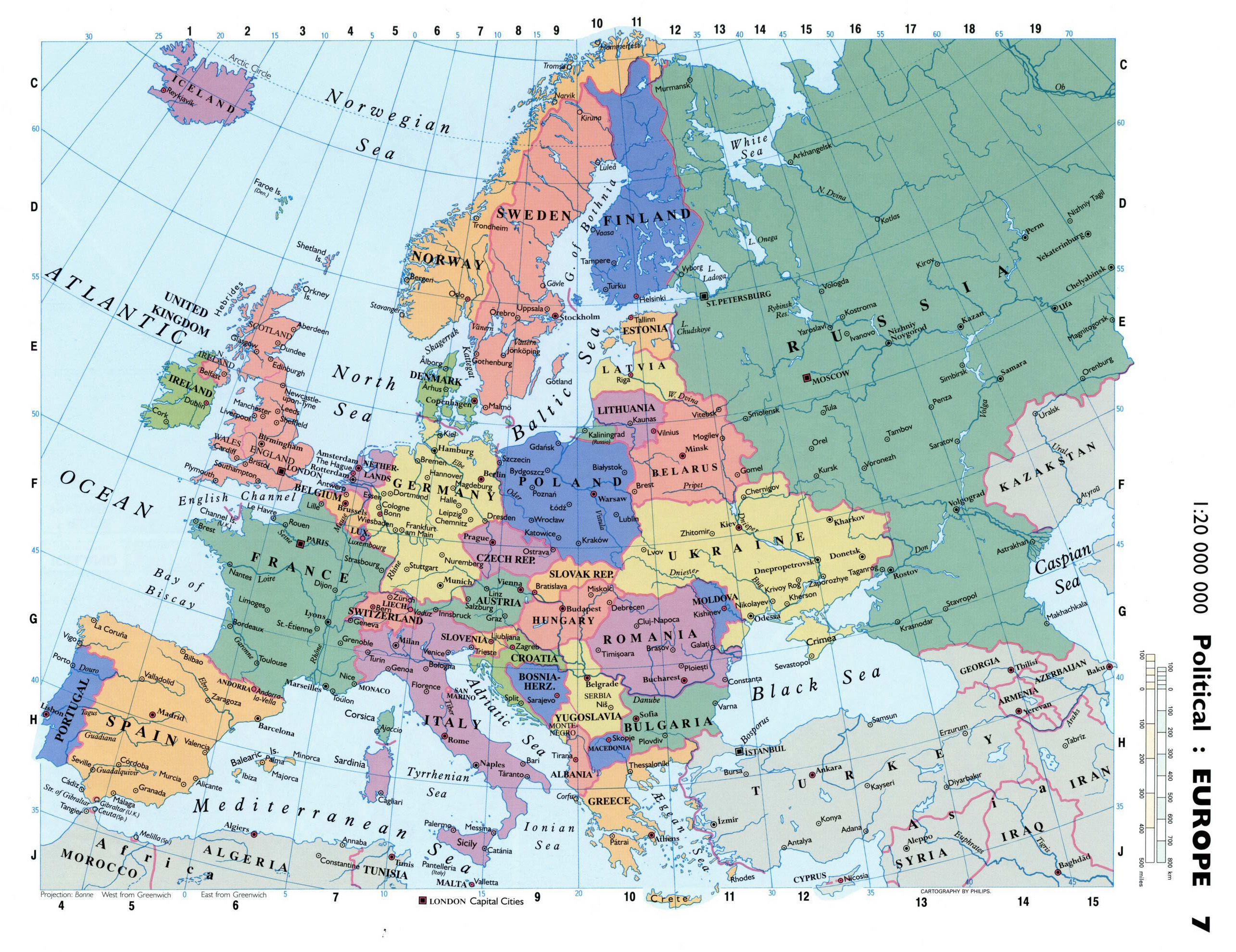 Maps Of Europe Map Of Europe In English Political Administrative