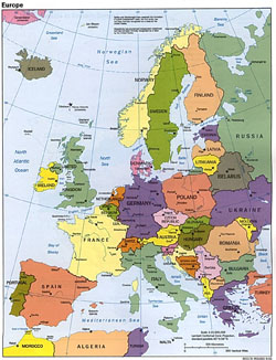 Europe - political map.