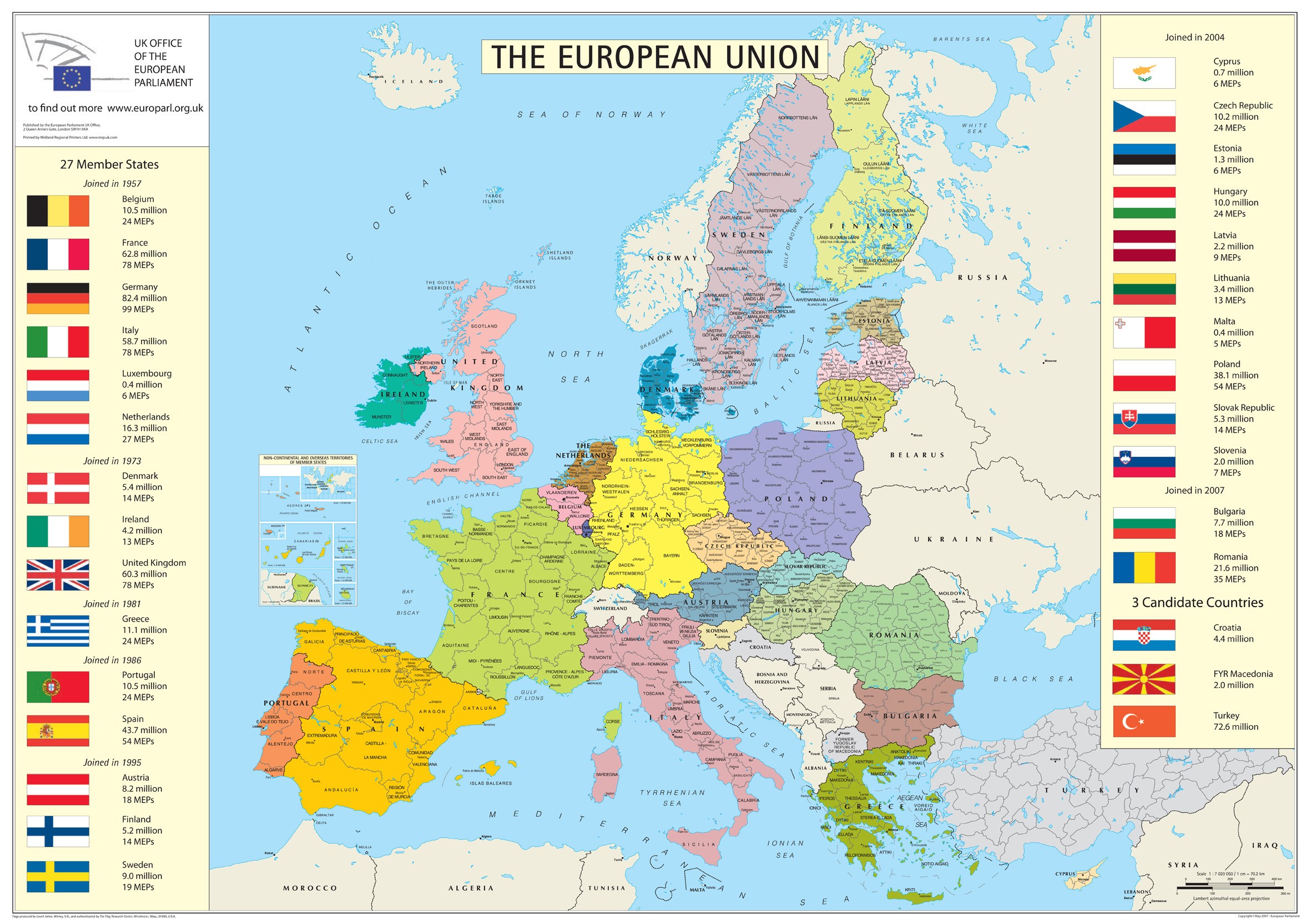 Maps of Europe | Map of Europe in English | Political, Administrative