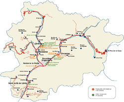 Tourist map of Andorra.