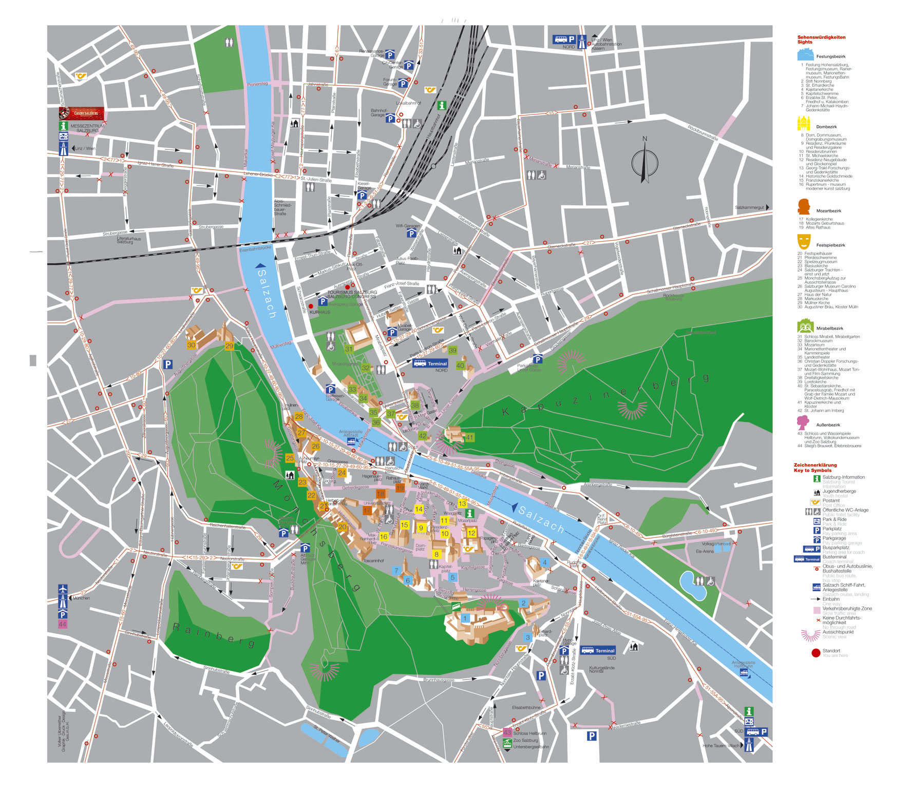 Maps of Salzburg | Detailed map of Salzburg in English | Maps of