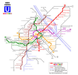 Vienna subway map.