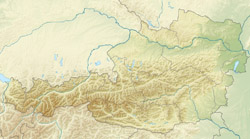 Relief location map of Austria.