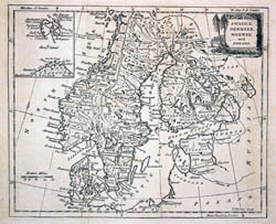 Large detailed old map of Scandinavia - 1780.