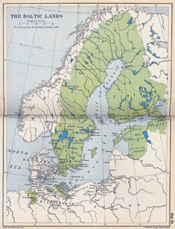 Large old map of the Baltic Lands - 1661.