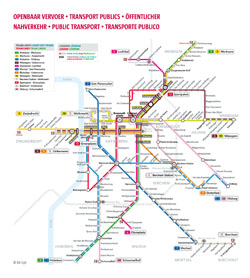 Large detailed public transport map of Antwerp city.