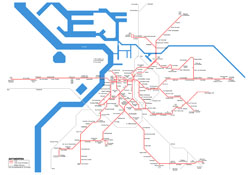 Large detailed tram map of Antwerpen.