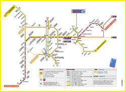 Detailed metro map of Brussels city.