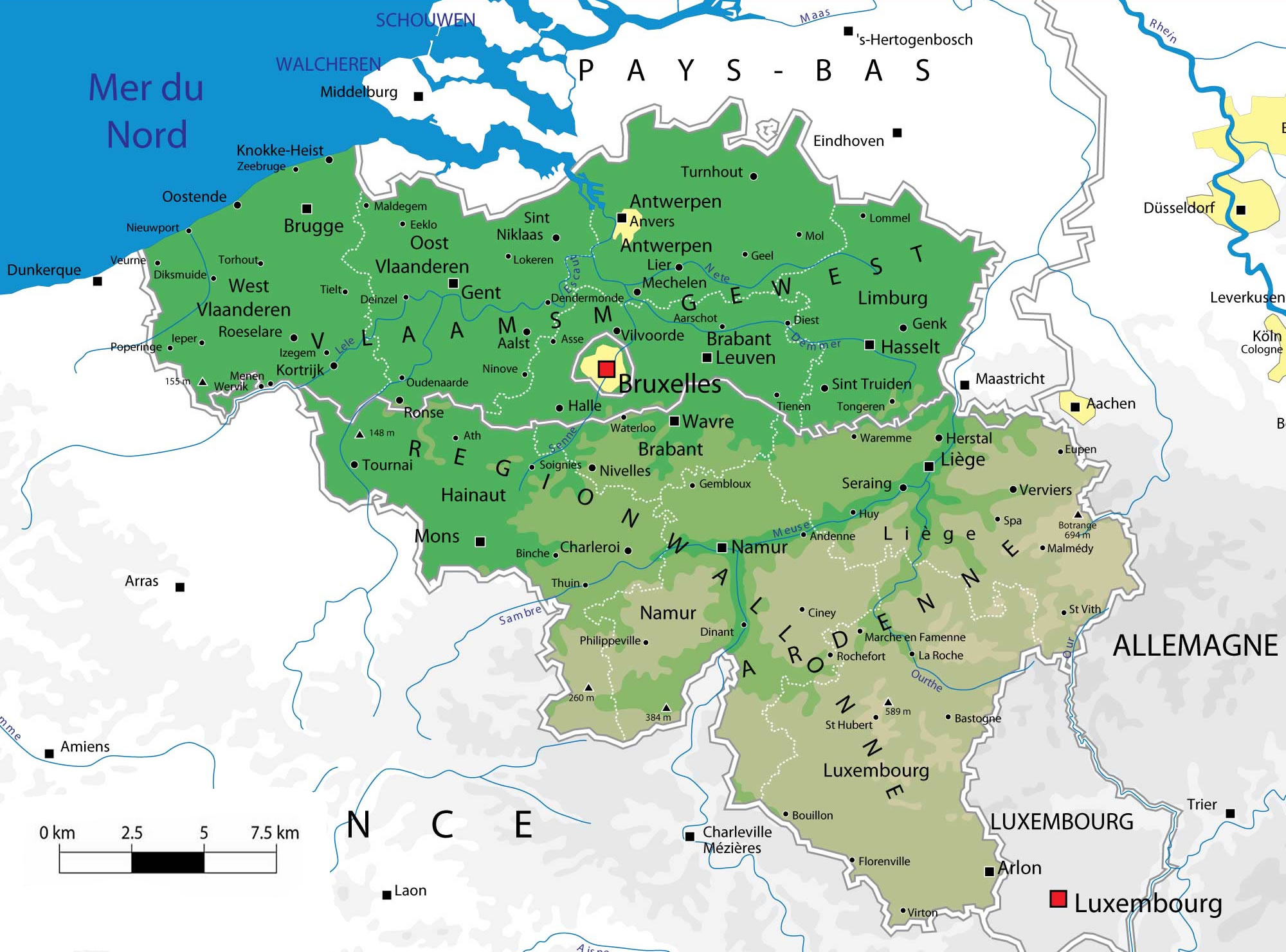 Maps Of Belgium Detailed Map Of Belgium In English Tourist Map Of