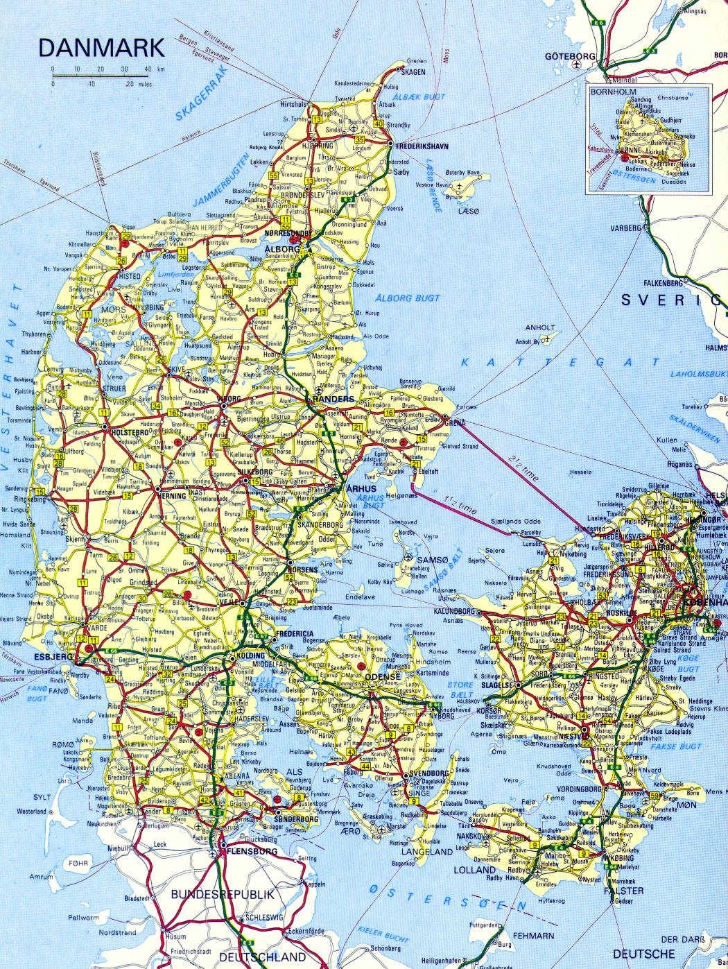 Maps of Denmark | Detailed map of Denmark in English | Tourist map of