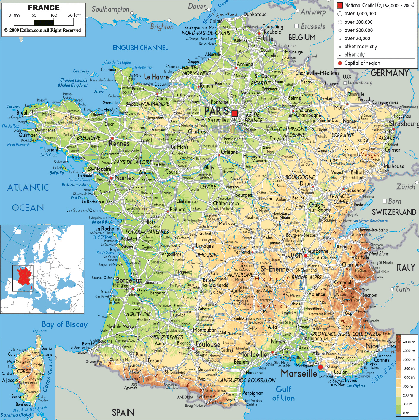 Maps Of France Detailed Map Of France In English Tourist Map Of 