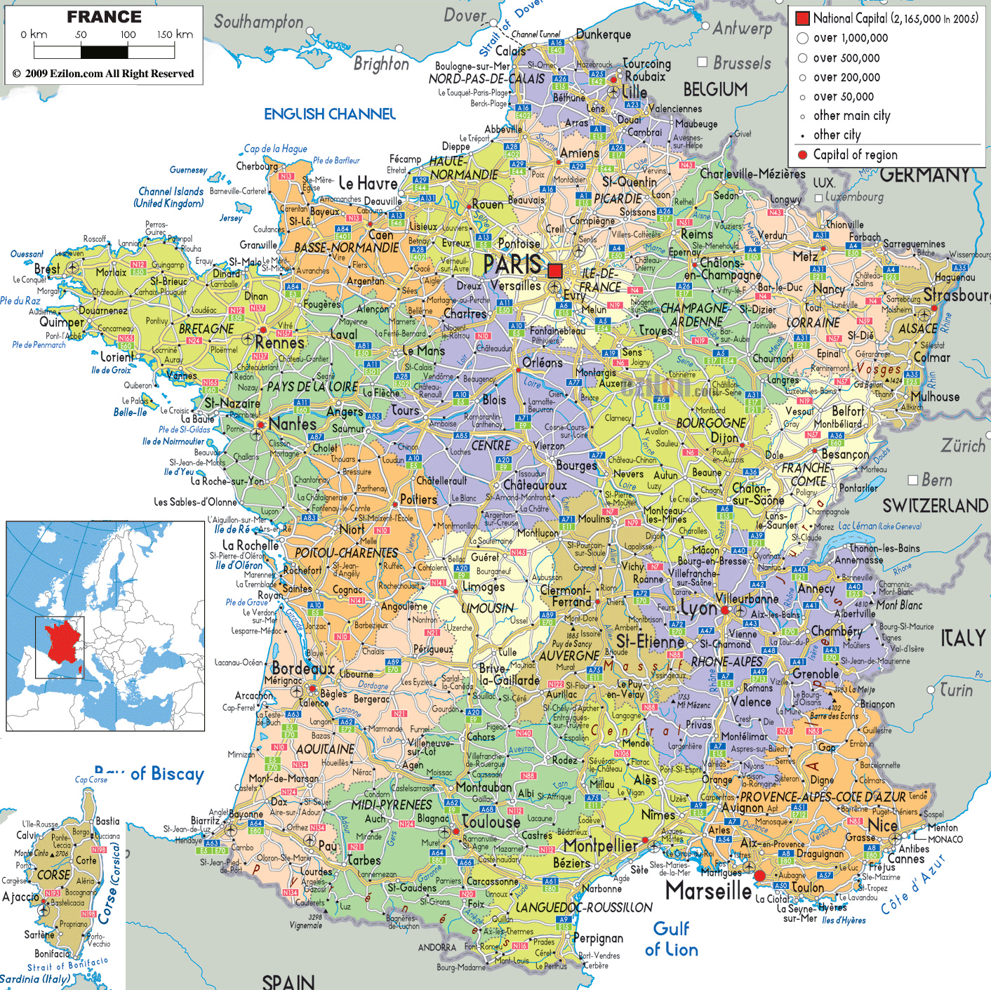 Maps Of France Detailed Map Of France In English Tourist Map