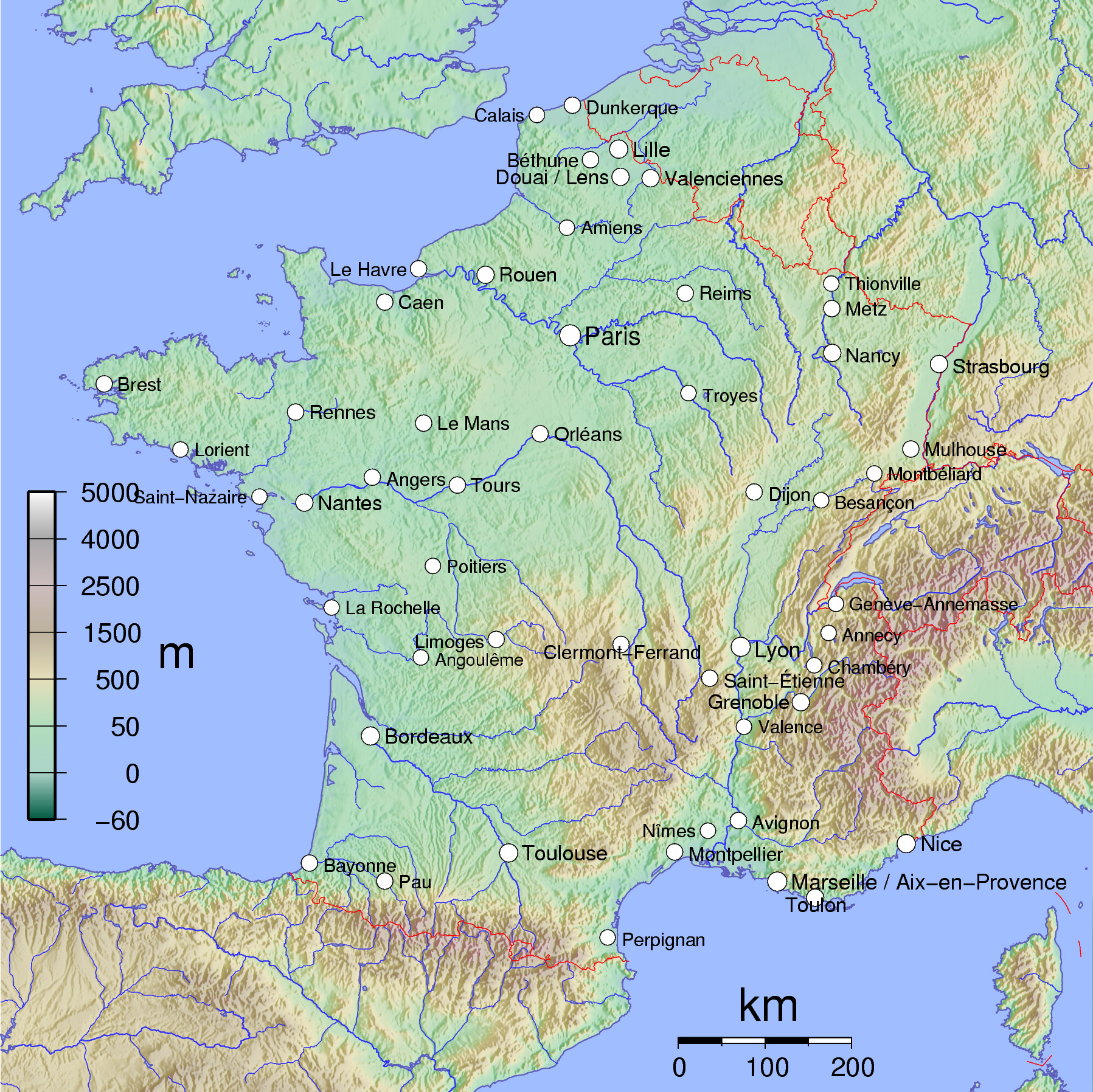 Maps Of France Detailed Map Of France In English Tourist Map Of
