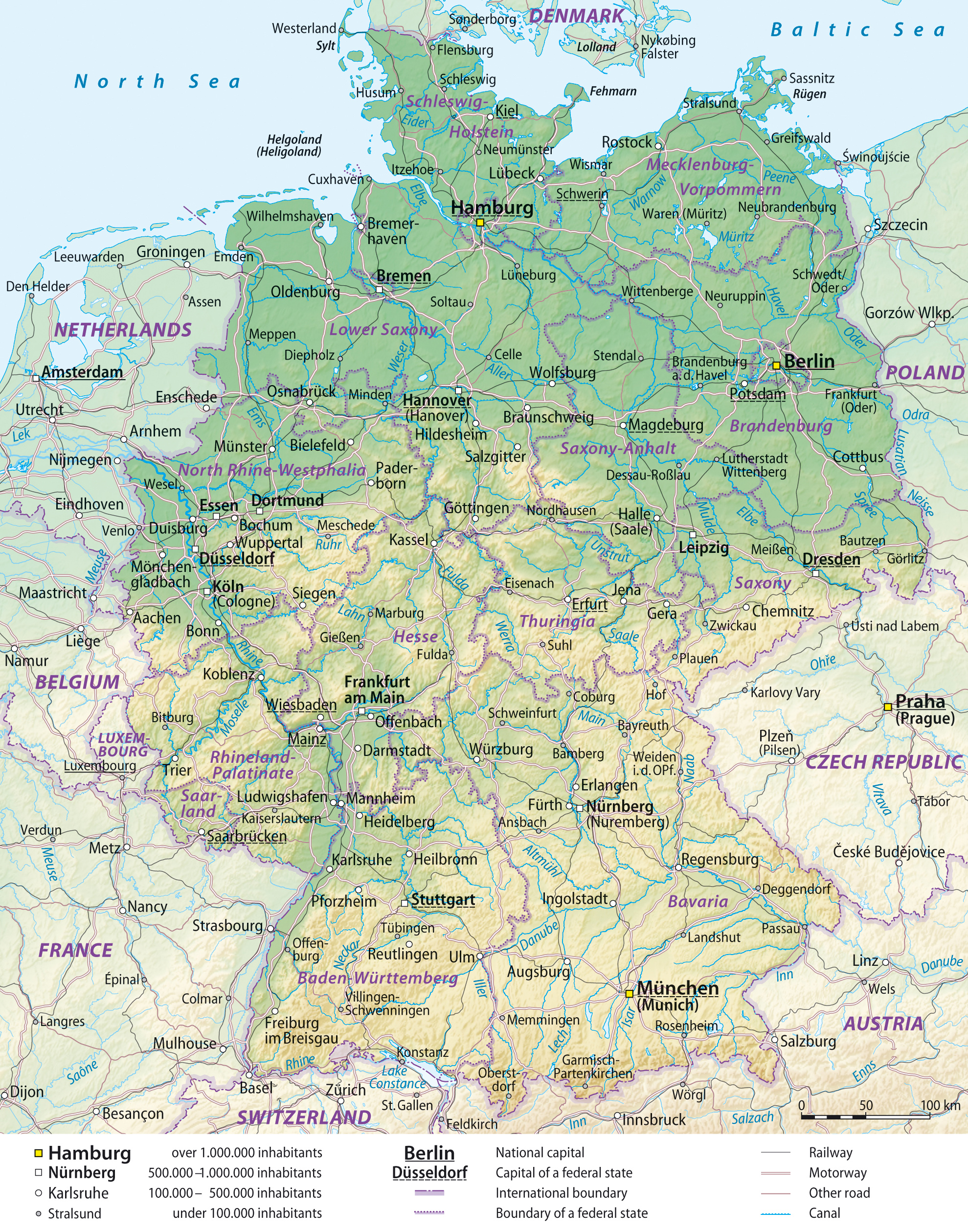 Where can you purchase a complete map of Germany?