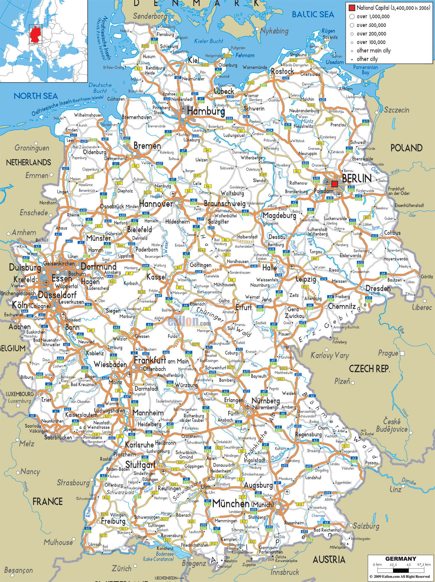 Maps Of Germany Detailed Map Of Germany In English Tourist Map Of Germany Road Map Of
