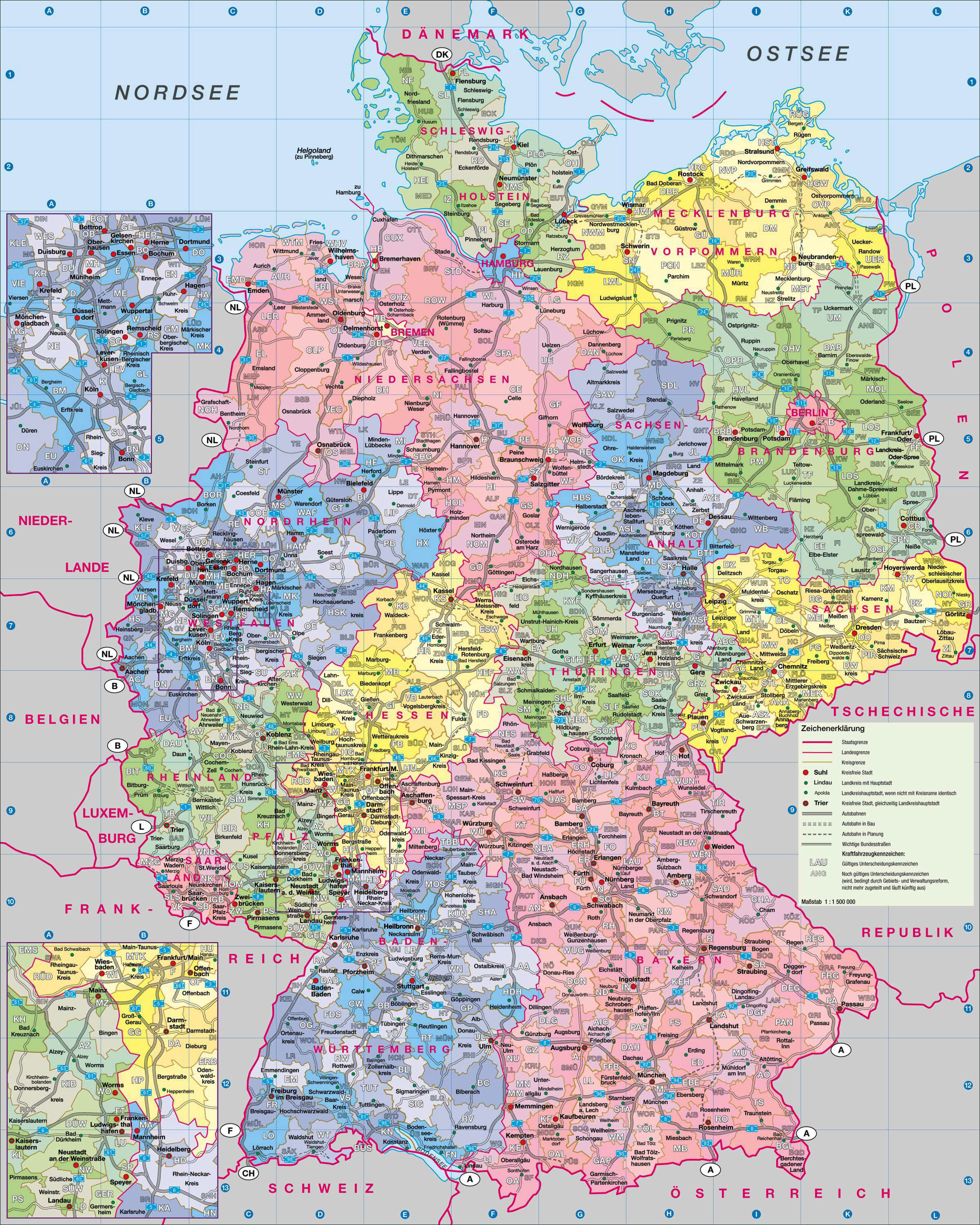 Maps of Germany | Detailed map of Germany in English | Tourist map of