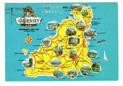Travel map of Guernsey.