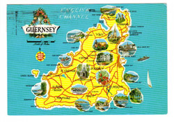 Travel map of Guernsey.