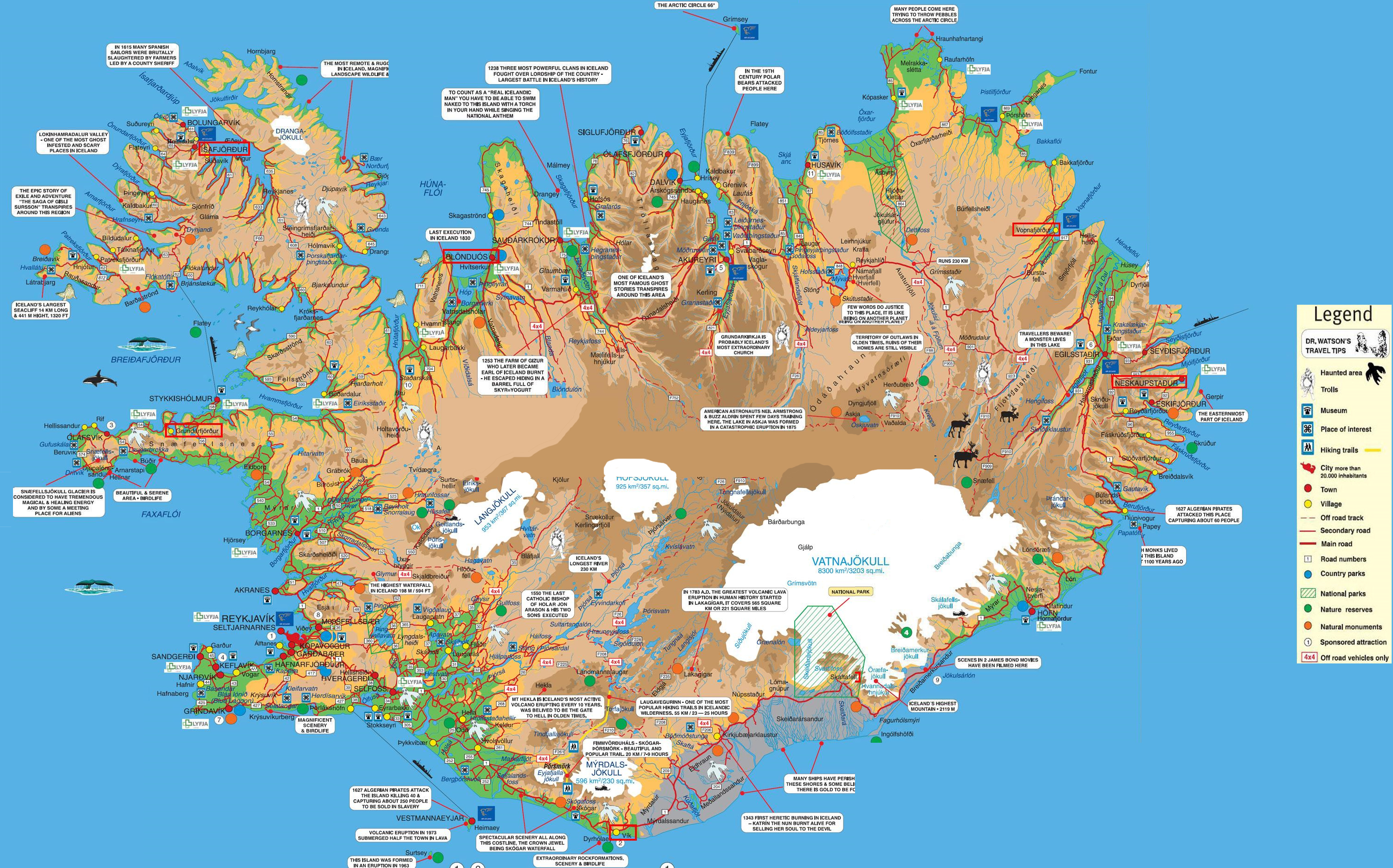 Maps of Iceland Detailed map of Iceland in English Tourist map of Iceland Road map of