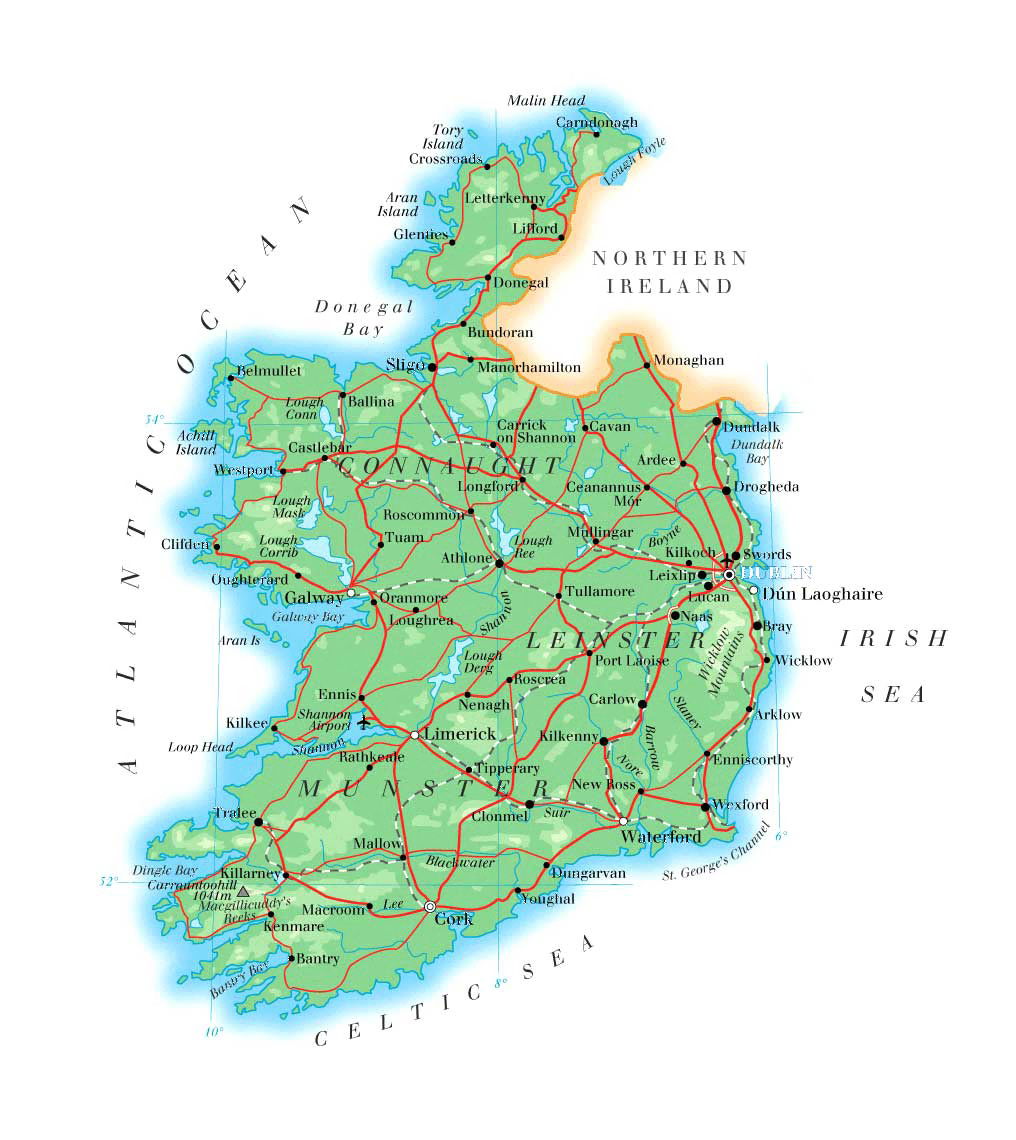 Maps of Ireland | Detailed map of Ireland in English | Tourist map of
