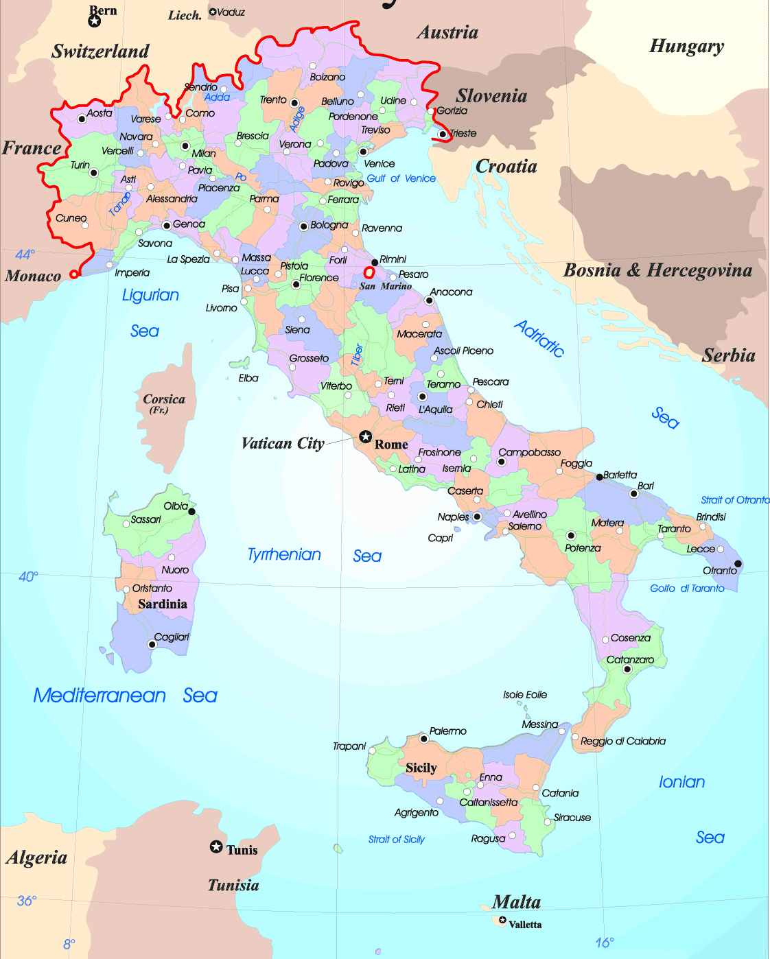 Maps Of Italy Detailed Map Of Italy In English Tourist Map Of