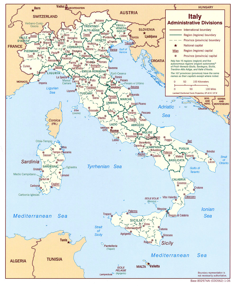 Maps of Italy  Detailed map of Italy in English  Tourist map of Italy  Road map of Italy 