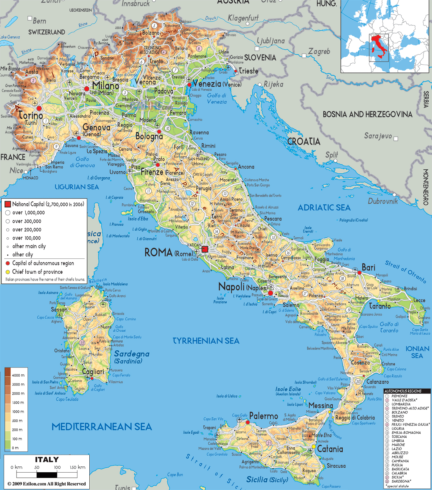 Maps of Italy | Detailed map of Italy in English | Tourist map of Italy