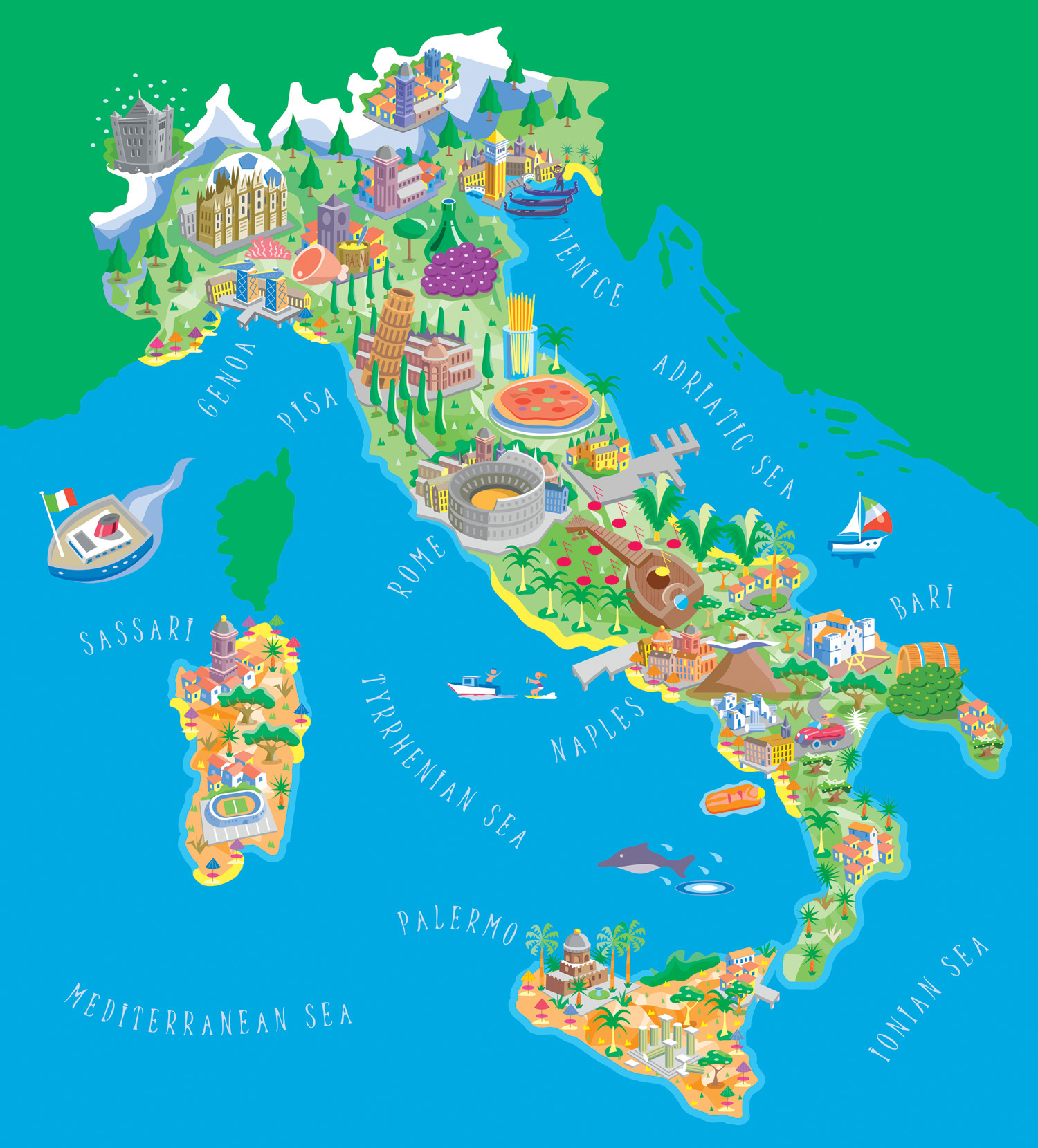 Maps of Italy  Detailed map of Italy in English  Tourist map of Italy  Road map of Italy 