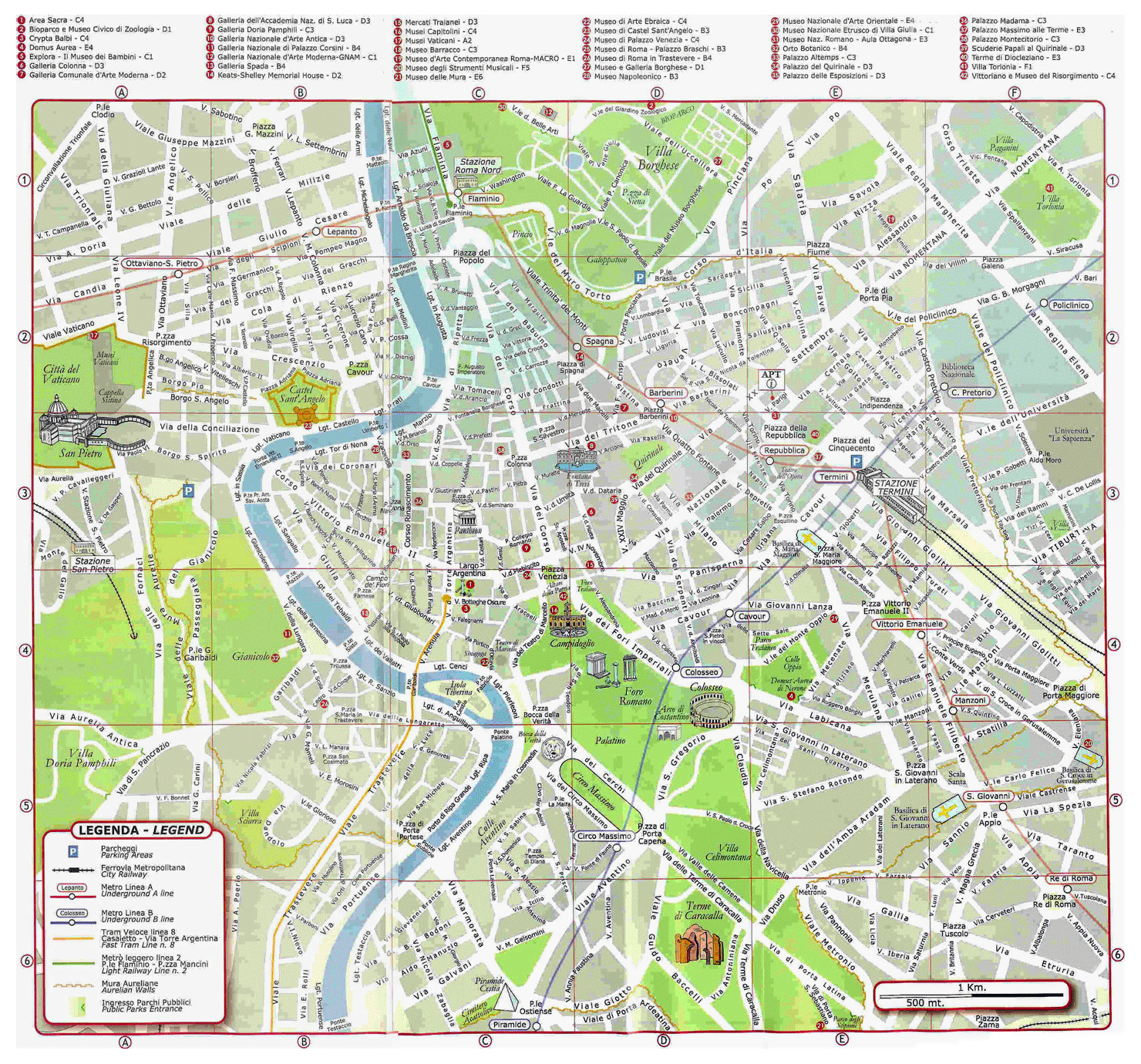 Maps Of Rome Detailed Map Of Rome In English Maps Of Rome Italy