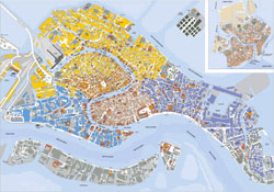 Large detailed map of Venice.