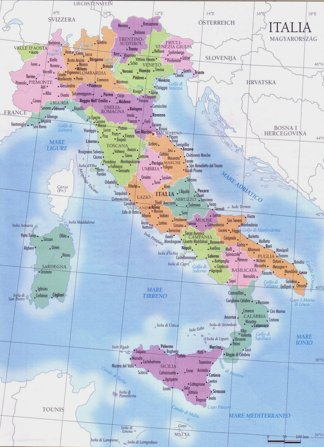 Maps of Italy  Detailed map of Italy in English  Tourist map of Italy  Road map of Italy 