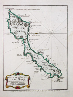 Old map of Jan Mayen island.
