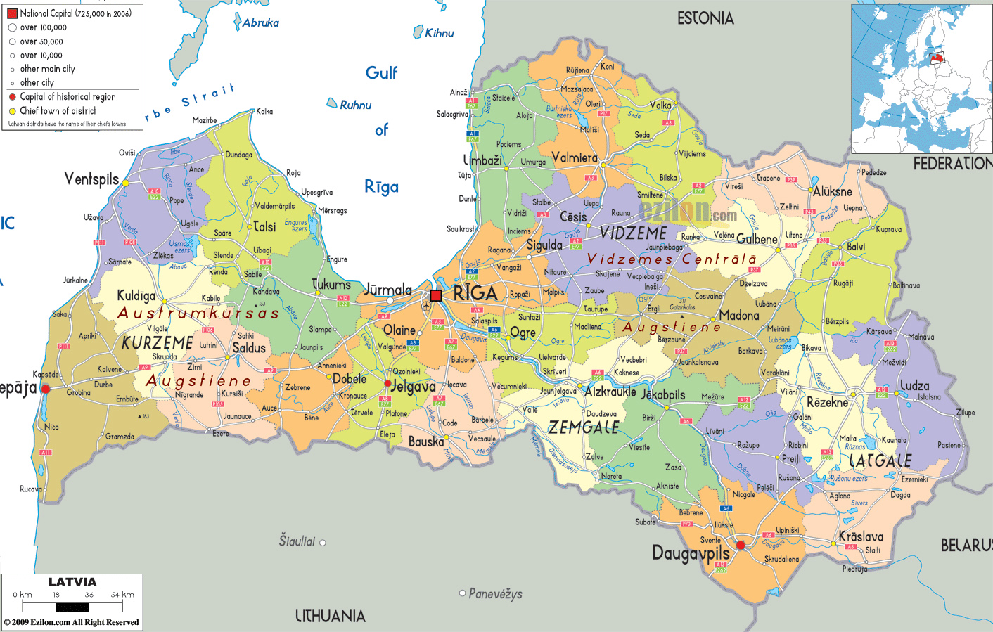 Maps Of Latvia Detailed Map Of Latvia In English Tourist Map Of 