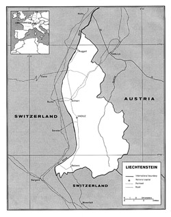 Political map of Liechtenstein.