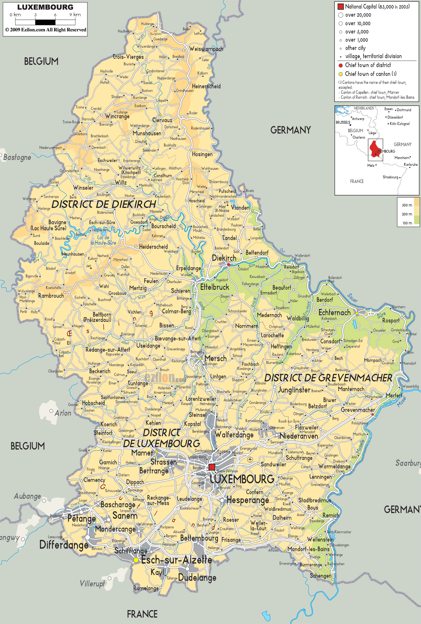 Maps Of Luxembourg Detailed Map Of Luxembourg In English Tourist Maps Of Luxembourg Detailed Map Of Luxembourg In English Tourist