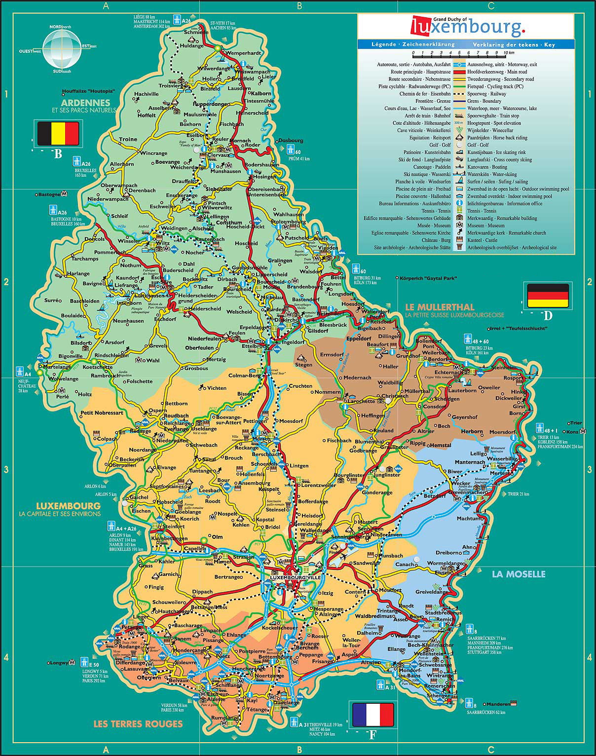 Maps Of Luxembourg Detailed Map Of Luxembourg In English Tourist Maps Of Luxembourg Detailed Map Of Luxembourg In English Tourist