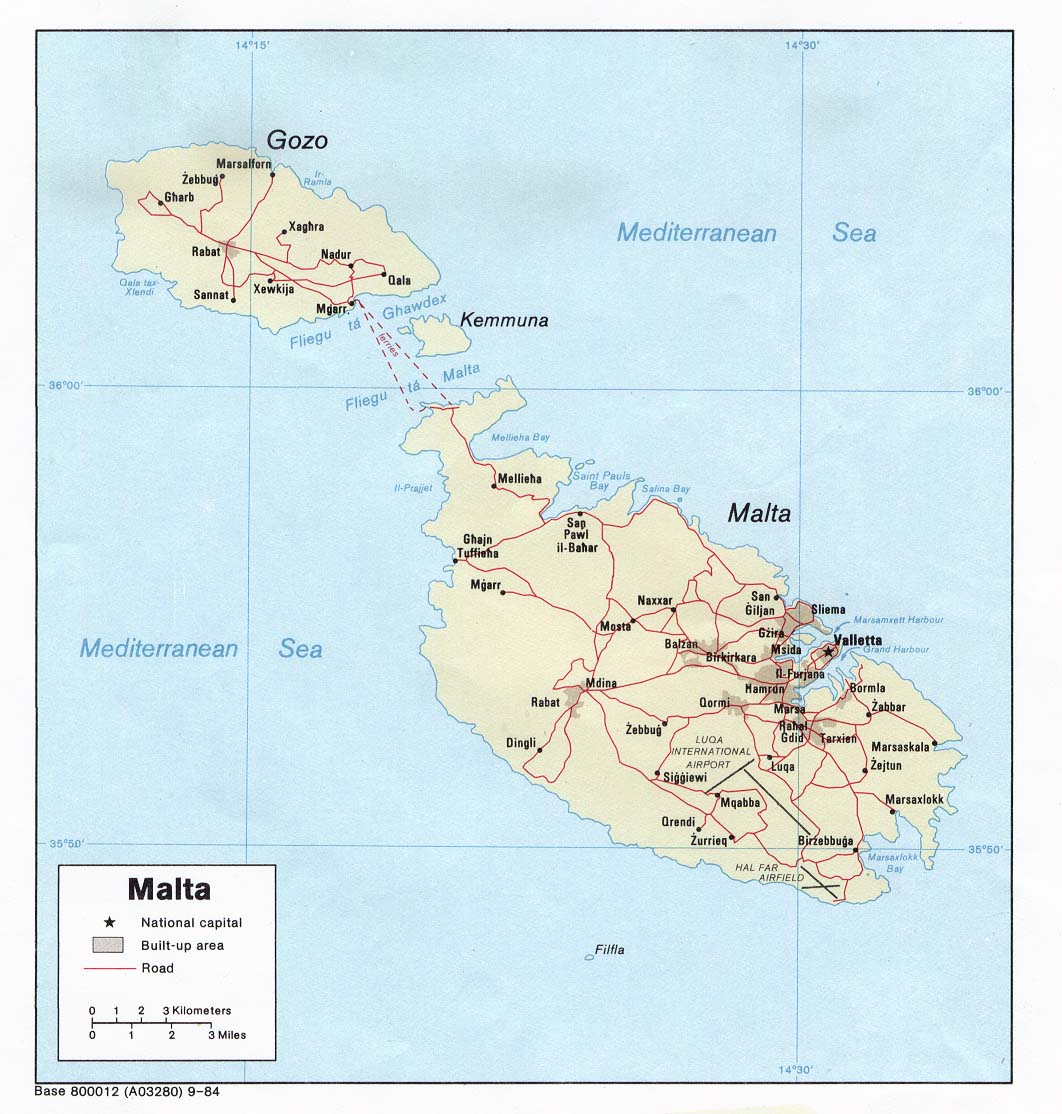 Maps Of Malta Detailed Map Of Malta In English Tourist Map map Of 
