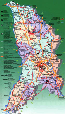 Detailed tourist map of Moldova.