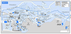 Road map of Monaco.