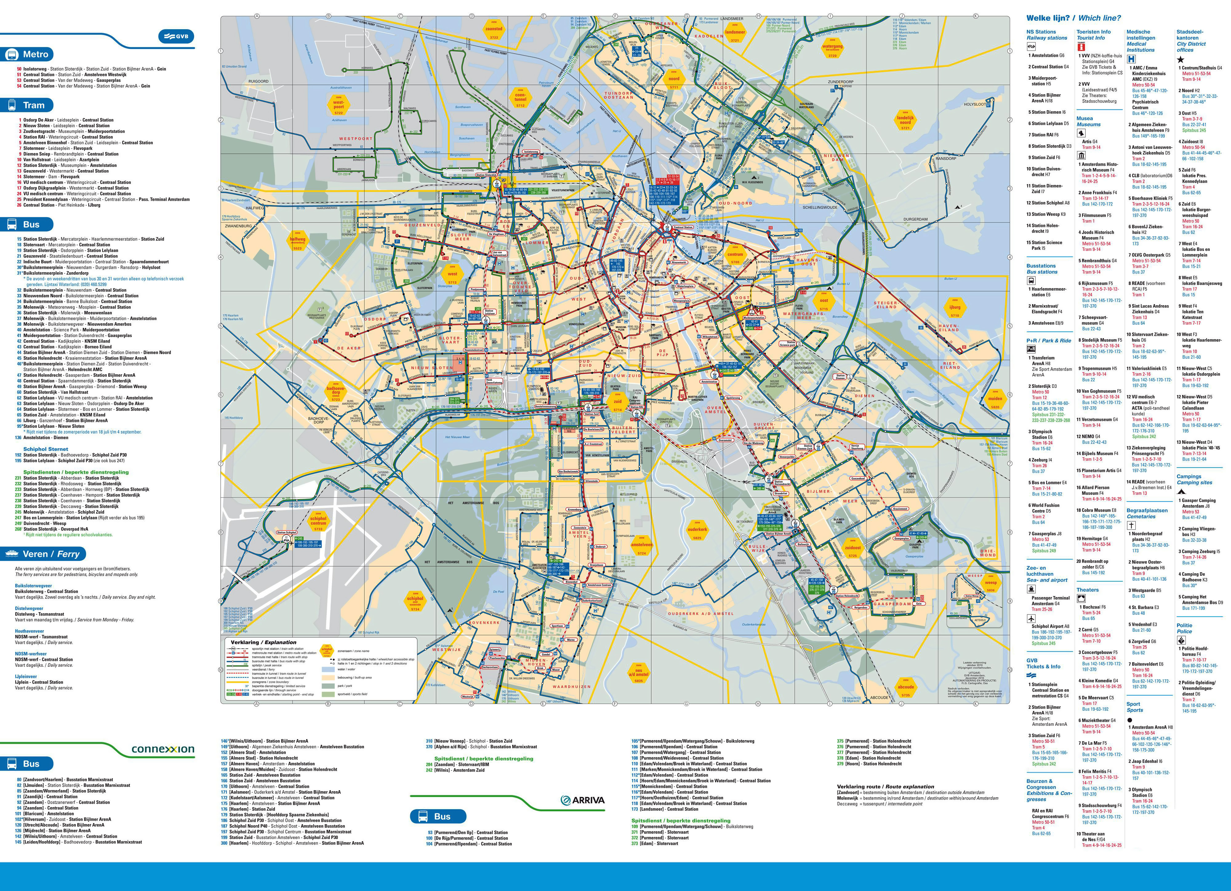 Maps of Amsterdam | Detailed map of Amsterdam in English | Maps of