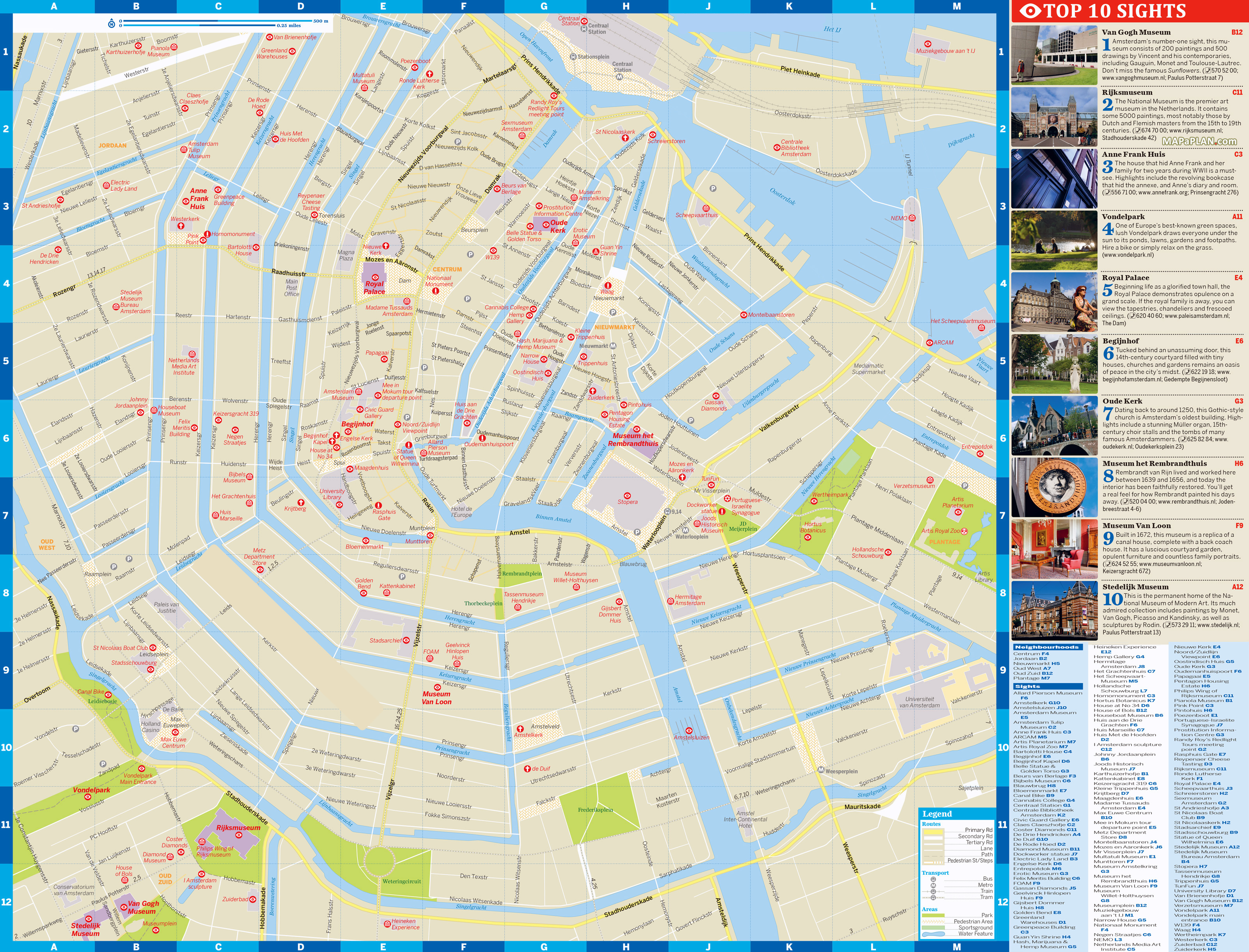 Maps of Amsterdam | Detailed map of Amsterdam in English | Maps of