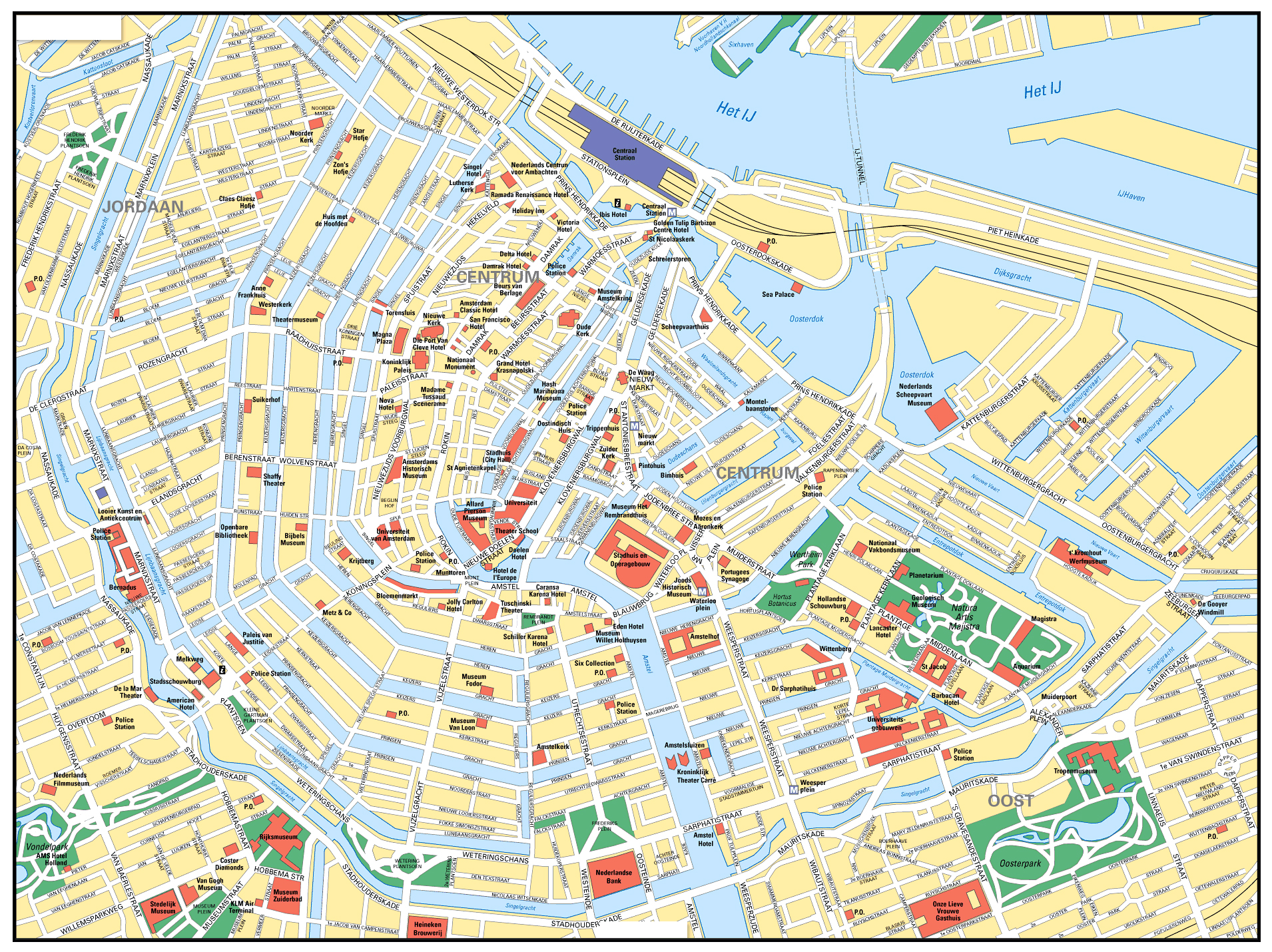 Maps of Amsterdam | Detailed map of Amsterdam in English | Maps of