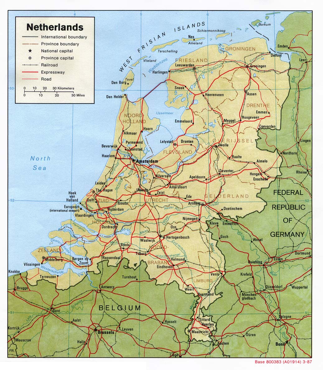 Maps of Holland | Detailed map of Holland in English | Tourist map of