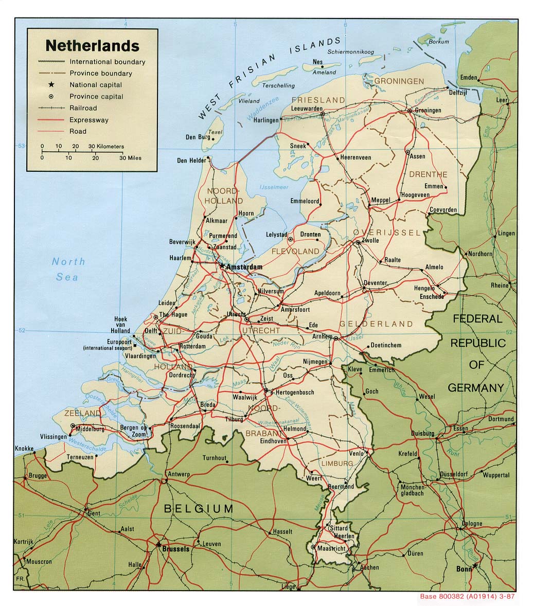 Maps Of Holland Detailed Map Of Holland In English Tourist Map Of 