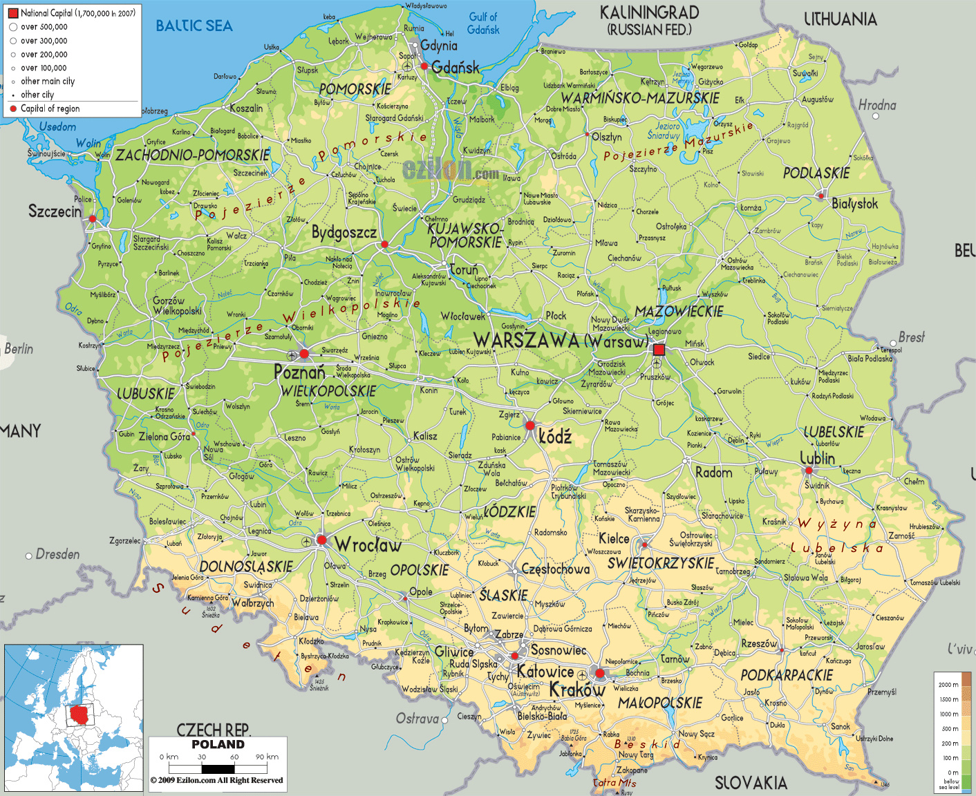 Maps Of Poland Detailed Map Of Poland In English