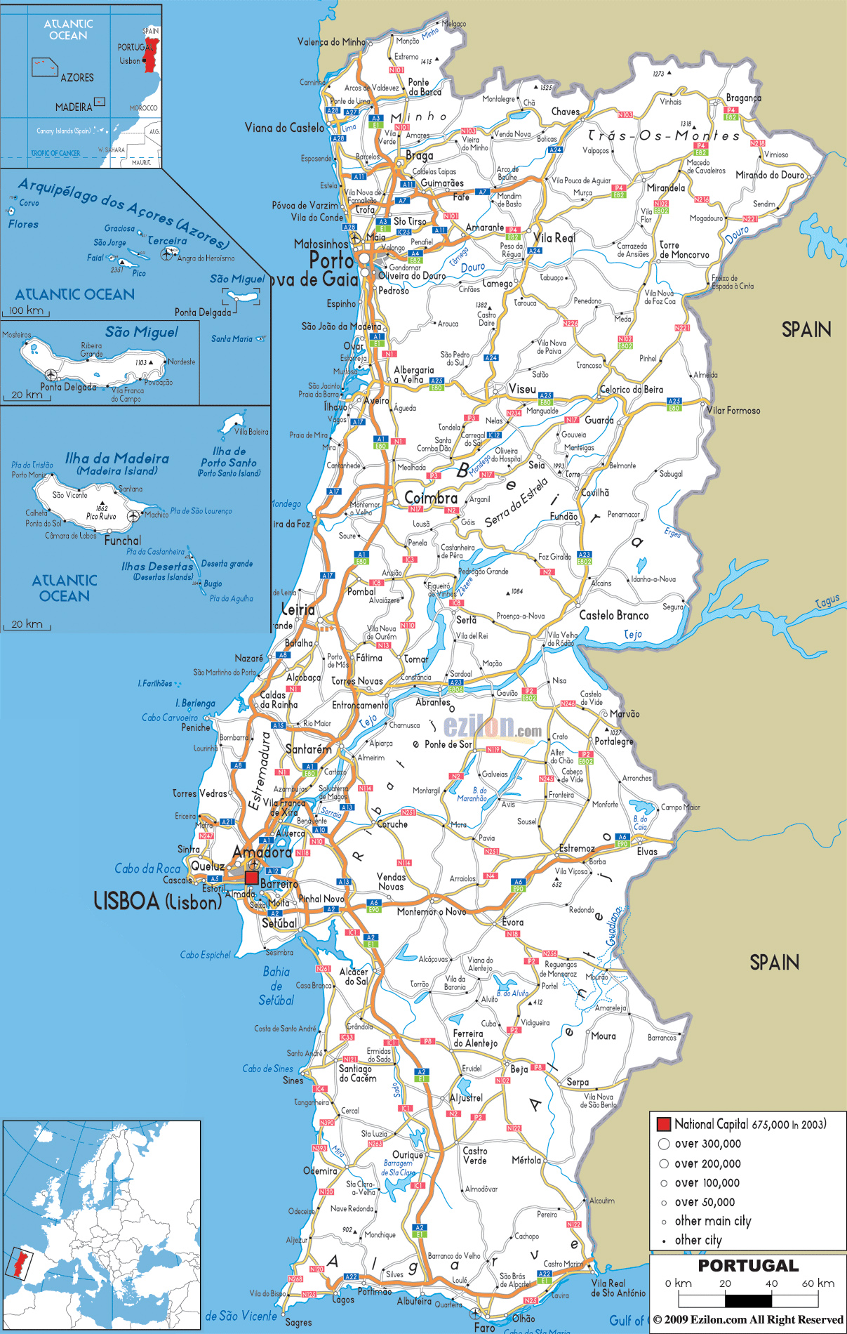 Maps of Portugal, Collection of maps of Portugal