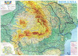 Large map of Romania.