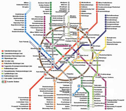 Moscow city metro map in English.