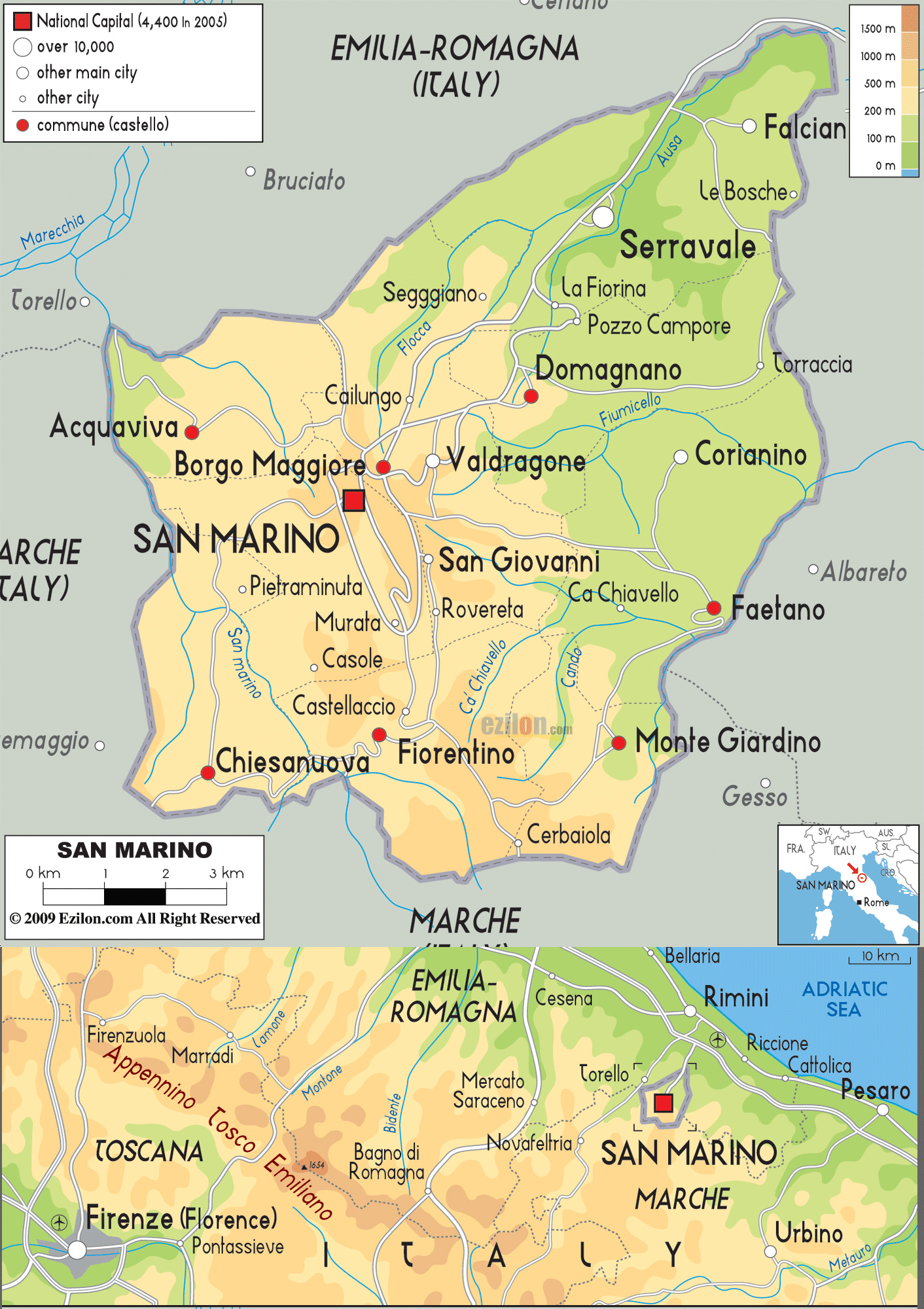 Cartina Politica Italia San Marino L'EmilieRomagne capitale mondiale de l'automobile