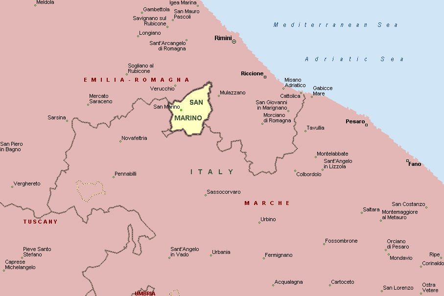 Maps of San Marino | Detailed map of San Marino in English | Tourist